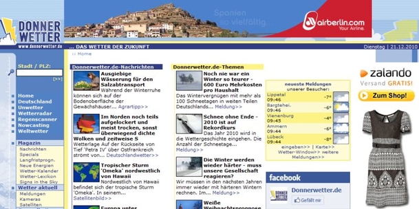 ScreenShot www.donnerwetter.de